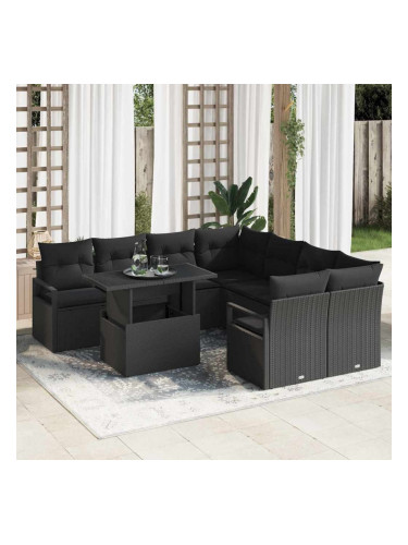 Sonata H Градински Софа Комплект 9 pcs Черно 100 x 55 x 73 см