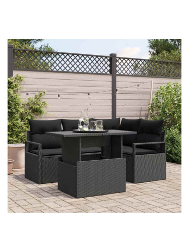 Sonata H Градински Софа Комплект 5 pcs Черно 100 x 55 x 73 см