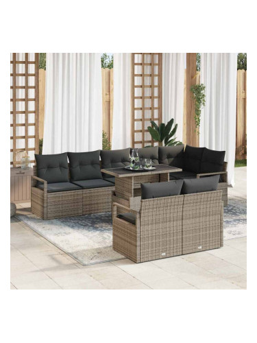 Sonata H Градински Софа Комплект 9 pcs Сив 100 x 55 x 73 см