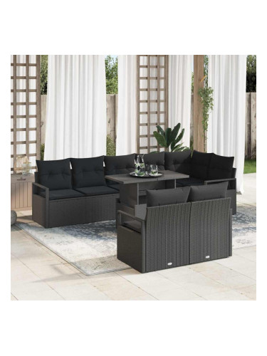 Sonata H Градински Софа Комплект 9 pcs Черно 100 x 55 x 73 см