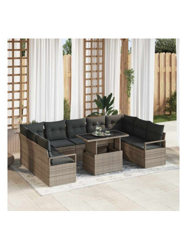 Sonata H Градински Софа Комплект 10 pcs Сив 100 x 55 x 73 см