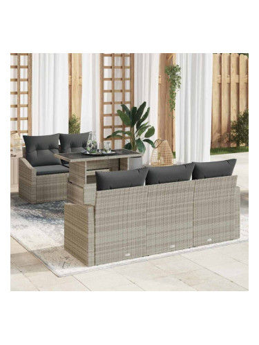 Sonata H Градински Софа Комплект 6 pcs Светлосиво 100 x 55 x 73 см