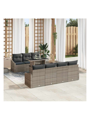 Sonata H Градински Софа Комплект 8 pcs Сив 100 x 55 x 73 см