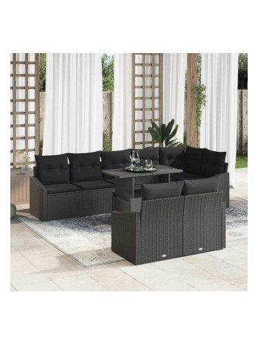 Sonata H Градински Софа Комплект 9 pcs Черно 100 x 55 x 73 см