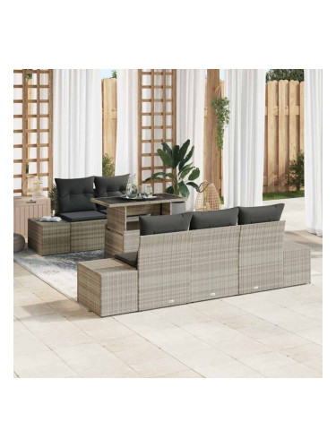 Sonata H Градински Софа Комплект 6 pcs Светлосиво 100 x 55 x 73 см