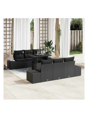 Sonata H Градински Софа Комплект 7 pcs Черно 100 х 55 х 73 см