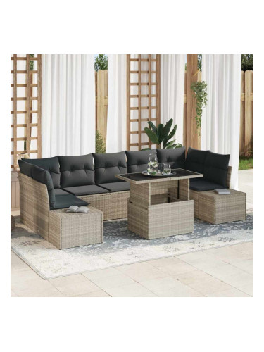 Sonata H Градински Софа Комплект 8 pcs Светлосиво 100 x 55 x 73 см