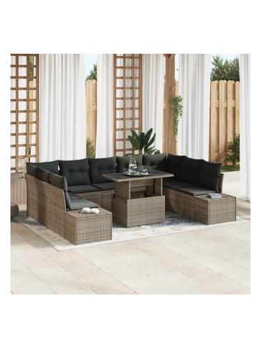 Sonata H Градински Софа Комплект 10 pcs Сив 100 х 55 х 73 см