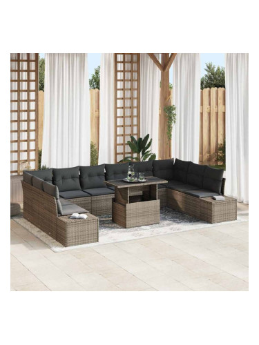 Sonata H Градински Софа Комплект 11 pcs Сив 100 x 55 x 73 см