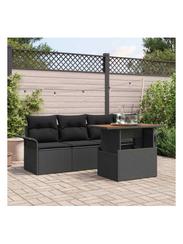 Sonata H Градински Софа Комплект 5 pcs Черно 100 x 55 x 73 см