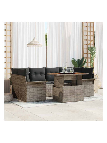 Sonata H Градински Софа Комплект 7 pcs Сив 100 x 55 x 73 см