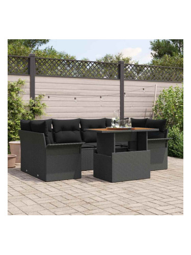 Sonata H Градински Софа Комплект 7 pcs Черно 100 x 55 x 73 см