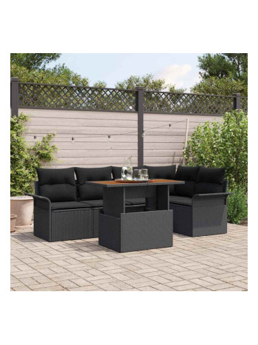 Sonata H Градински Софа Комплект 6 pcs Черно 100 x 55 x 73 см