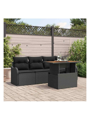 Sonata H Градински Софа Комплект 5 pcs Черно 100 x 55 x 73 см