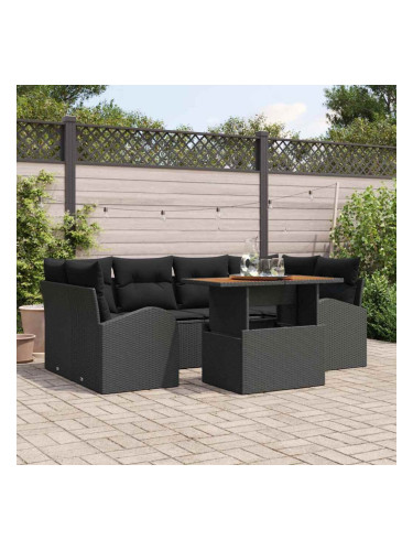 Sonata H Градински Софа Комплект 7 pcs Черно 100 x 55 x 73 см