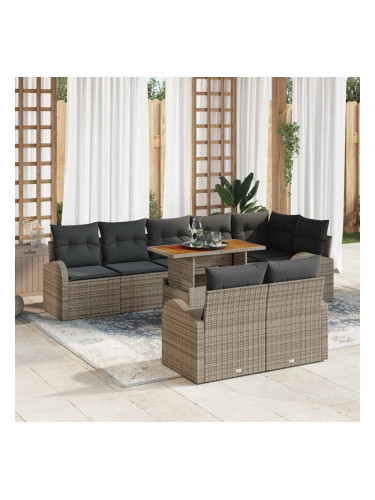 Sonata H Градински Софа Комплект 9 pcs Сив 100 x 55 x 73 см