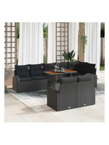 Sonata H Градински Софа Комплект 9 pcs Черно 100 x 55 x 73 см
