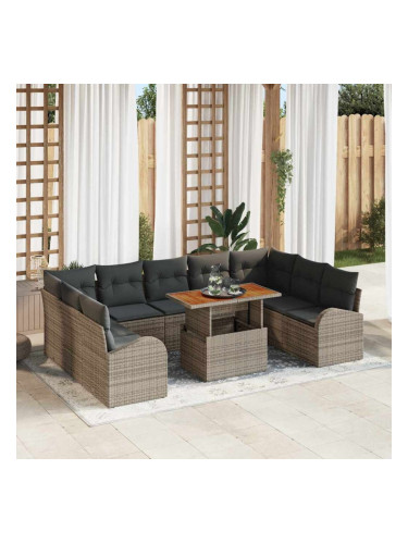 Sonata H Градински Софа Комплект 10 pcs Сив 100 x 55 x 73 см