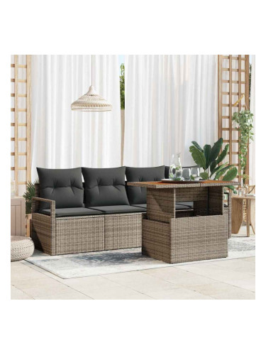 Sonata H Градински Софа Комплект 5 pcs Сив 100 x 55 x 73 см