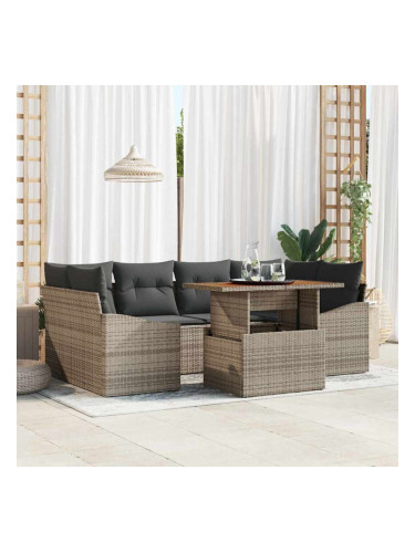 Sonata H Комплект за хранене в градината Сив и кафяв 100 x 55 x 73 см