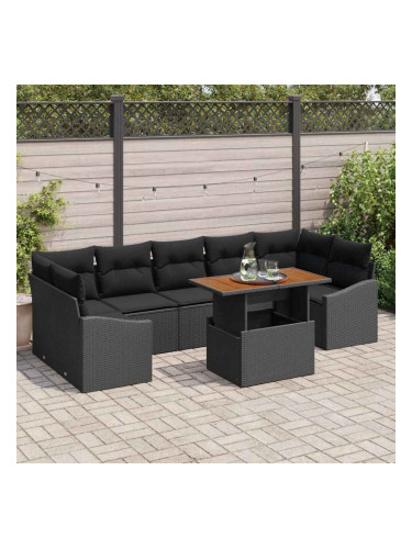 Sonata H Комплект за хранене в градината Черен и кафяв 100 x 55 x 73 см