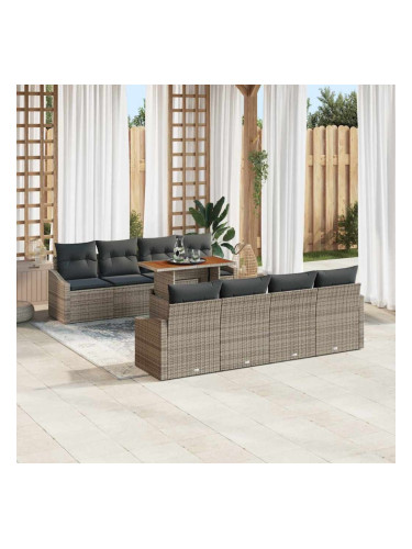Sonata H Комплект за хранене в градината Сив и кафяв 100 x 55 x 73 см