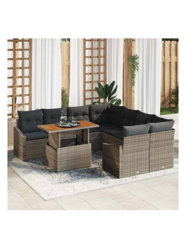 Sonata H Комплект за хранене в градината Сив и кафяв 100 x 55 x 73 см