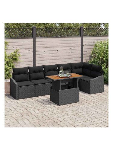 Sonata H Комплект за хранене в градината Черен и кафяв 100 x 55 x 73 см