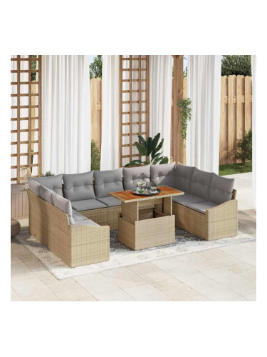 Sonata H Комплект за хранене в градината 10 pcs Бежово и сиво
