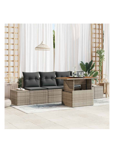 Sonata H Комплект за хранене в градината Сив и кафяв 100 x 55 x 73 см