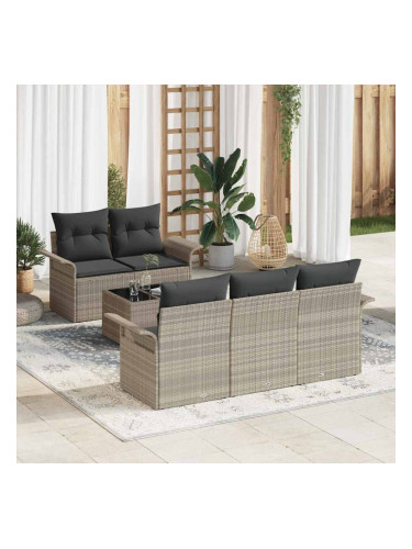 Sonata H Градински Софа Комплект 6 pcs Светло сиво и тъмно сиво