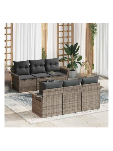 Sonata H Градински Софа Комплект с възглавница 7 pcs Сив 55 x 55 x 37 см