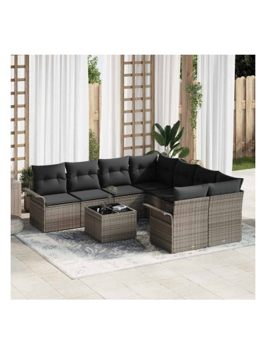 Sonata H Градински Софа Комплект с възглавница 9 pcs Сив 55 x 55 x 37 см