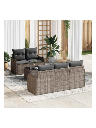 Sonata H Градински Софа Комплект с възглавница 6 pcs Сив 55 x 55 x 37 см
