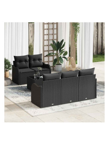 Sonata H Градински Софа Комплект 6 pcs Черно 55 x 55 x 37 см