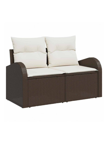Sonata H Градински Софа Комплект 5 pcs Кафяв и Кремав 55 x 55 x 37 см