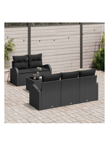 Sonata H Градински Софа Комплект 6 pcs Черно 55 x 55 x 37 см