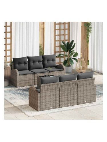 Sonata H Градински Софа Комплект с възглавница 7 pcs Сив 55 x 55 x 37 см