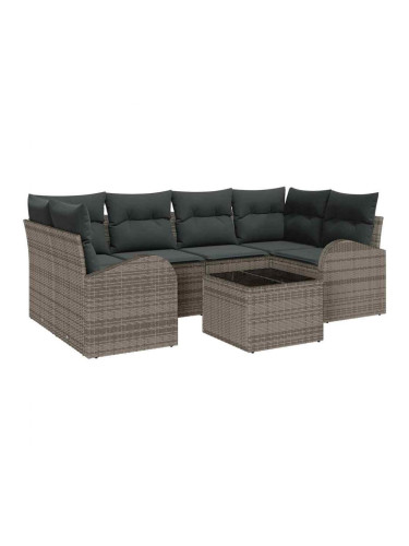 Sonata H Градински Софа Комплект с възглавница 7 pcs Сив 55 x 55 x 37 см