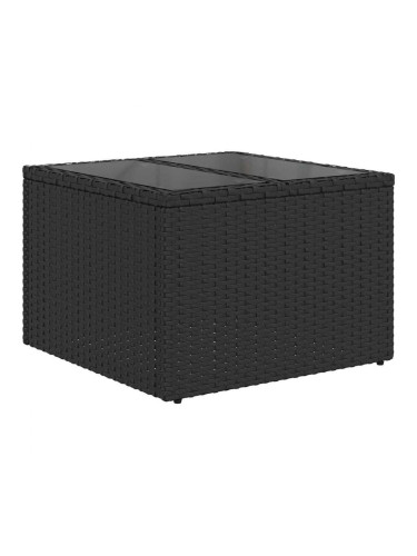 Sonata H Градински Софа Комплект 8 pcs Черен и кремав 55 x 55 x 37 см