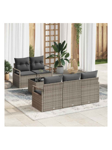 Sonata H Градински Софа Комплект с възглавница 6 pcs Сив 55 x 55 x 37 см