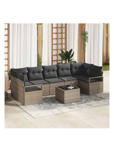 Sonata H Градински Софа Комплект с възглавница 8 pcs Сив 55 x 55 x 37 см