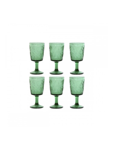 Комплект Чаши Home ESPRIT Зелен Кристал 285 ml (6 броя)