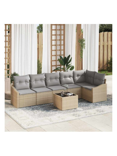 Sonata H Комплект за хранене в градината 7 pcs Бежов и Светло Сив