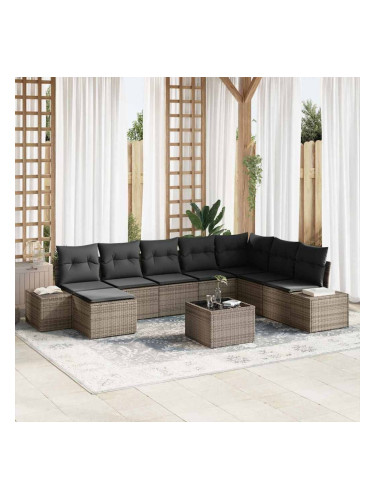 Sonata H Градински Софа Комплект 9 pcs Сив 319 x 209 x 85 см Полиратан