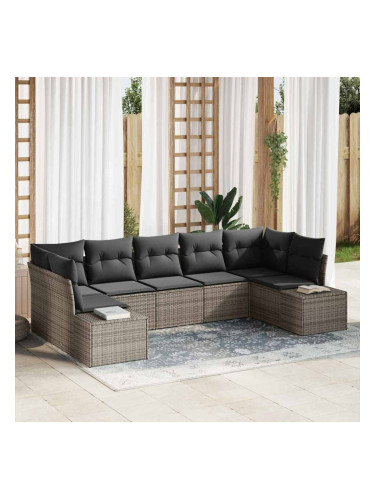 Sonata H Градински Софа Комплект 7 pcs Сив 289 x 154 x 85 см Полиратан