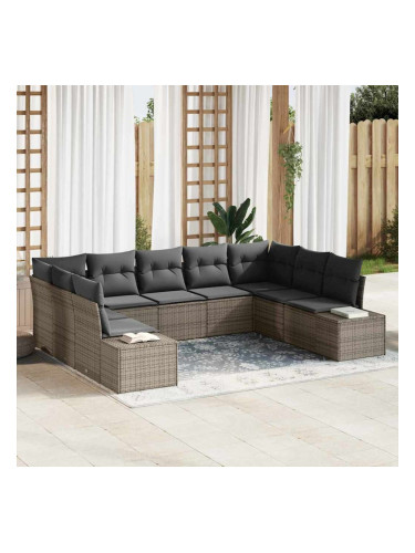 Sonata H Градински Софа Комплект 9 pcs Сив 289 x 209 x 85 см Полиратан