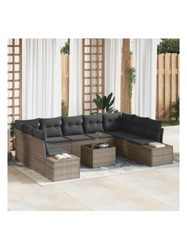 Sonata H Градински Софа Комплект 10 pcs Сив 289 x 209 x 85 см Полиратан