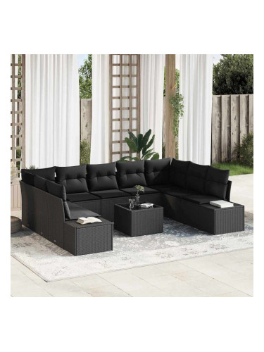 Sonata H Градински Софа Комплект 10 pcs Черно 289 x 209 x 85 см