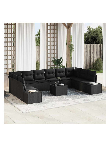 Sonata H Градински Софа Комплект 11 pcs Черно 344 x 209 x 85 см